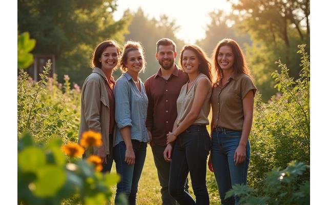 gardenspace4u team in a lush, sustainable garden