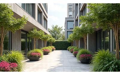 Before and after of an urban green space project