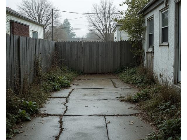 Before: Neglected Urban Backyard