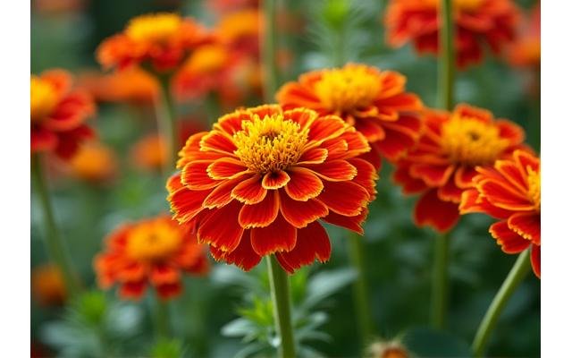 Colorful heat-tolerant perennials in full bloom
