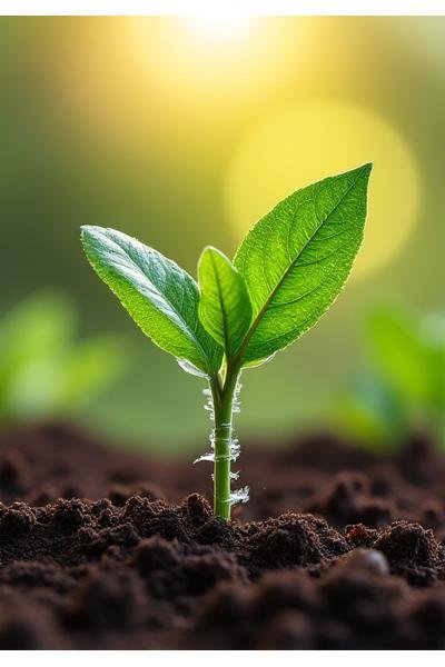 A young, healthy tree sapling securely planted with a protective wrap around its base, signifying care and warranty.